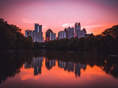 Atlanta skyline from Piedmont Park