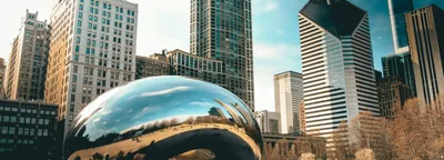 Chicago skyline along Lake Michigan