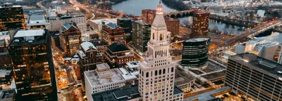 Hartford skyline along the Connecticut River