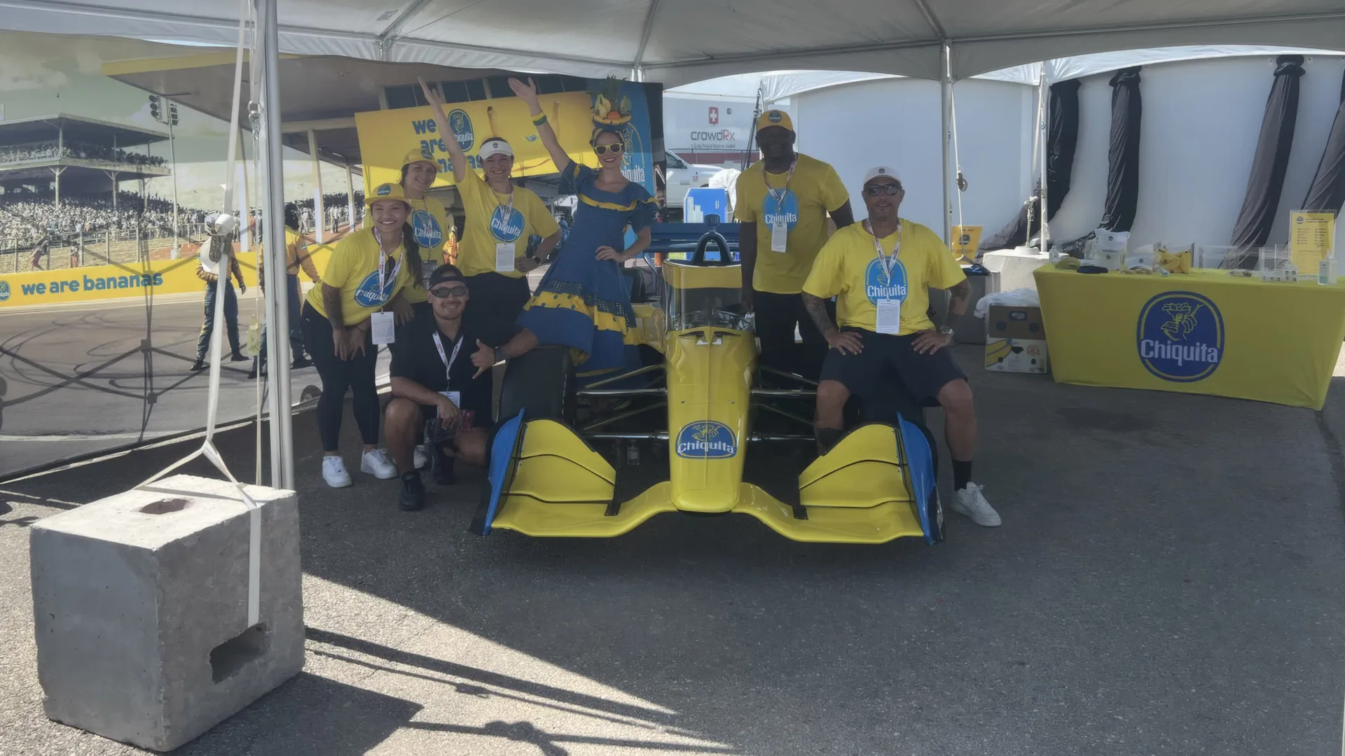 Professional event staff team
