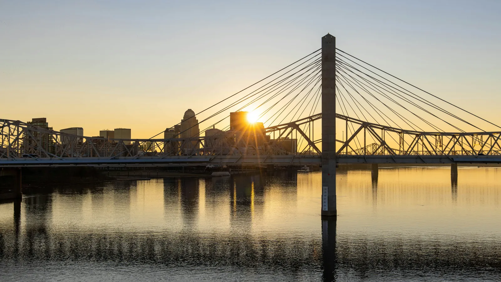 Louisville skyline and Ohio River