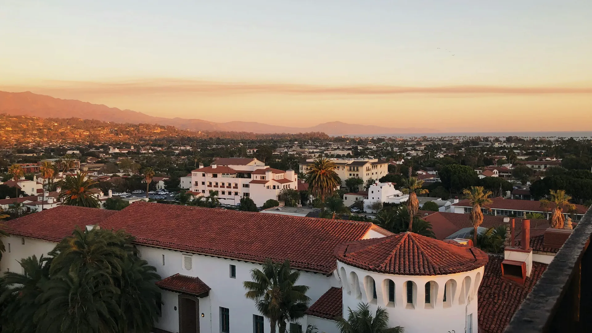 San Luis Obispo Mission and downtown Higuera Street